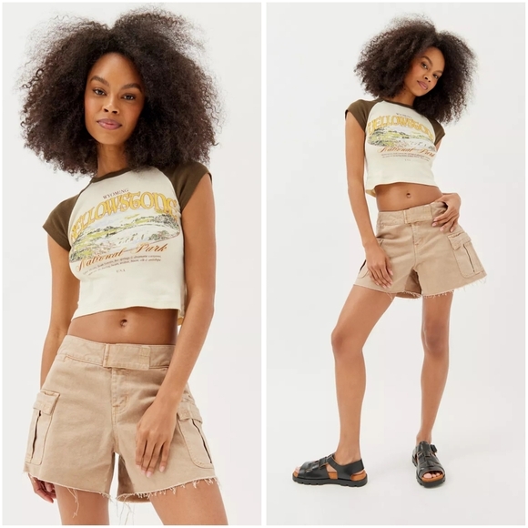 NWT Urban Outfitters BDG Aline Denim Cargo Short 27 - Picture 2 of 9